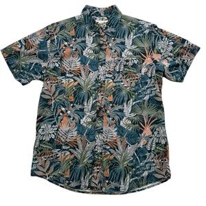 Howler Brothers Mansfield Shirt Mens Medium Tropical Camp Short Sleeve Button Up